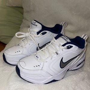 Brand new never worn nike air monarch IV white navy size women’s 7.5